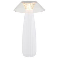 GLOBO LED-Tischleuchte weiß transparent Kunststoff H/D: ca. 28x15,4 cm ILLUMI - weiß/transparent (15,40/28,00cm) - GLOBO