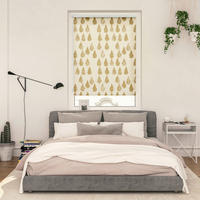 LICHTBLICK Verdunkelungsrollo Golden Drops gold B/L: ca. 80x150 cm Golden Drops - gold (80,00/150,00cm) - LICHTBLICK