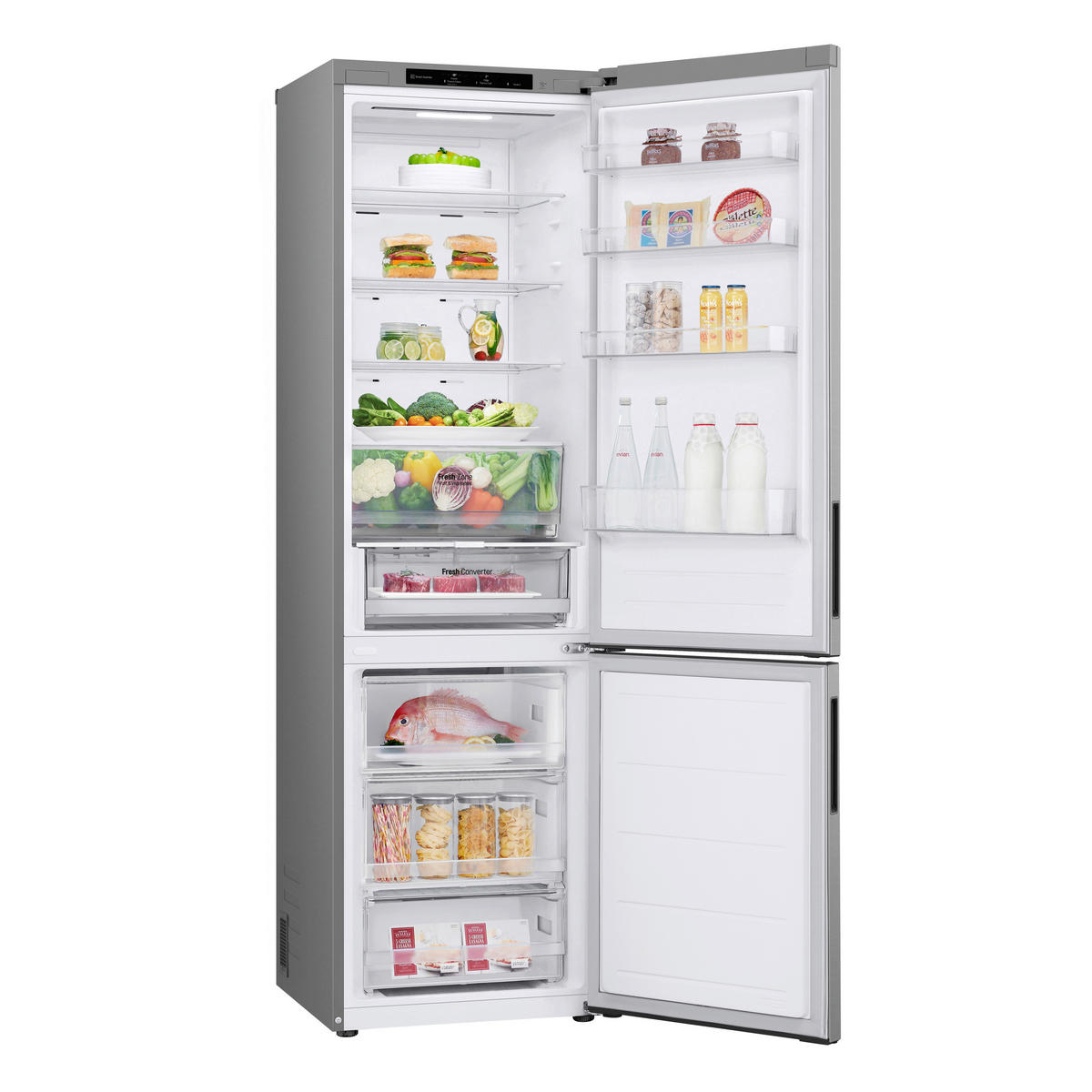 LG Kühl-/Gefrierkombination GBV22NCCPY Inox B/H/T: ca. 59,5x203x67,5 cm Kühl-/Gefrierkombi GBV22NCCPY - Inox (59,50/203,00/67,50cm) - LG