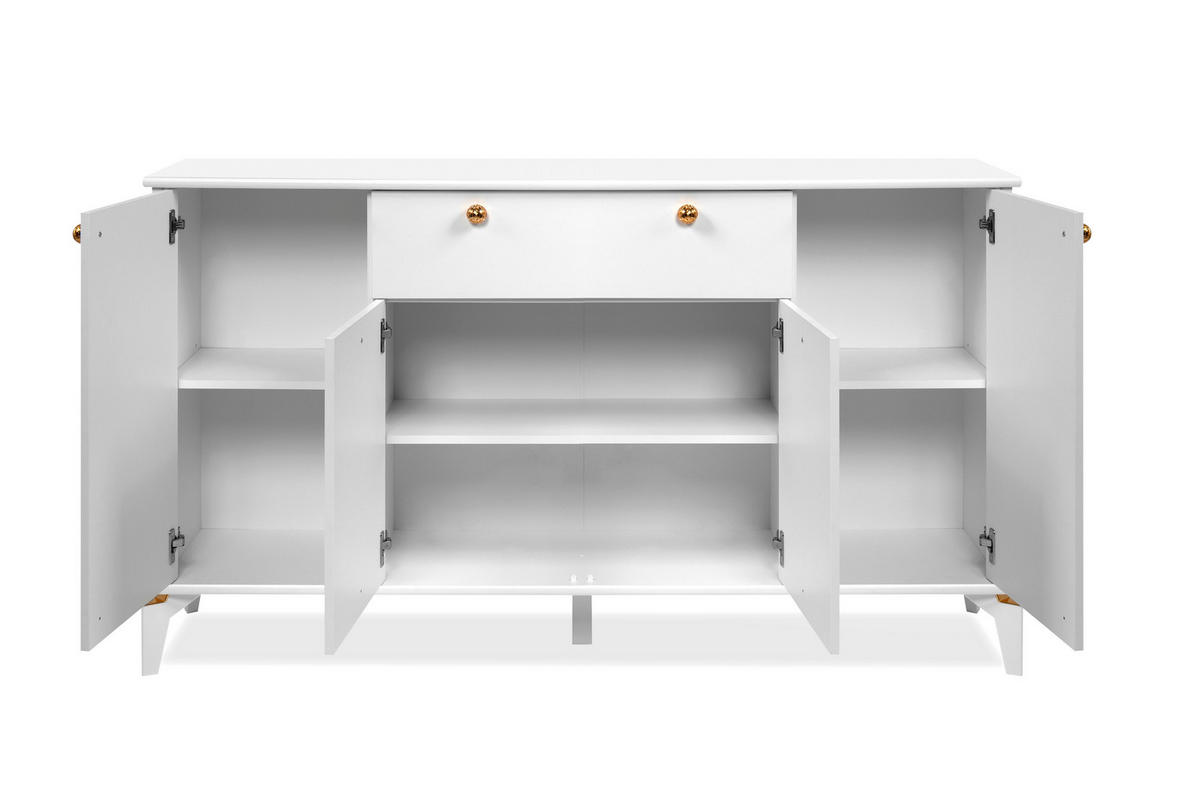 Sideboard Izmir Izmir Izmir Izmir Izmir Izmir weiß Kupfer B/H/T: ca. 158x90x36 cm Izmir Izmir Izmir Izmir Izmir Izmir - weiß/Kupfer (158,00/90,00/36,00cm)