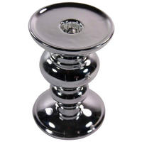 Leuchter silber Keramik B/H/L: ca. 9x15x9 cm Leuchter_Candle-Light - silber (9,00/9,00/15,00cm)