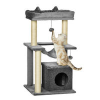 PawHut Kratzbaum grau Spanplatte B/H/L: ca. 48x48x90 cm Kratzbaum - grau (90,00/48,00/48,00cm) - PawHut