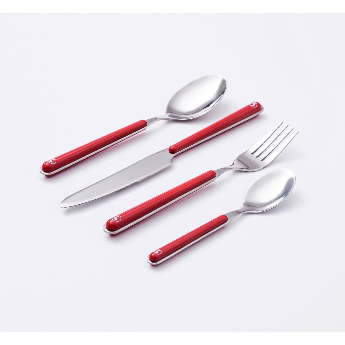 EL GANSO Besteckset APARTAMENTO rot Edelstahl 16 tlg. APARTAMENTO - rot/silber - EL GANSO