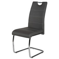 Schwingstuhl Flora grau Kunstleder B/H/T: ca. 43x98x59 cm Flora - Chrom/grau (43,00/98,00/59,00cm)