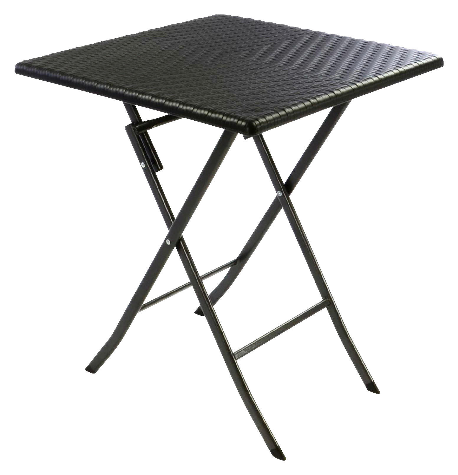 VCM Gartentisch schwarz Polyrattan B/H/L: ca. 61x75x61 cm Gatrntisch - schwarz (61,00/61,00/75,00cm) - VCM