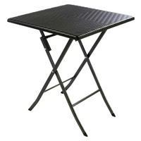 VCM Gartentisch schwarz Polyrattan B/H/L: ca. 61x75x61 cm Gatrntisch - schwarz (61,00/61,00/75,00cm) - VCM