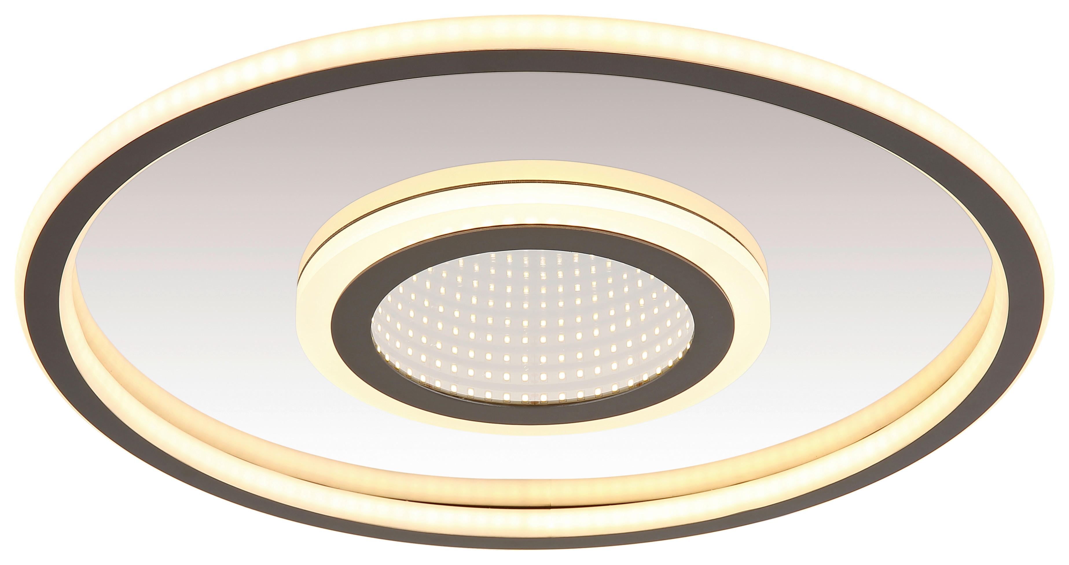 GLOBO LED-Deckenleuchte Chrom grau Edelstahl Metall Aluminium H/D: ca. 5x43,2 cm 1 Brennstellen CARA - Chrom/grau (43,20/5,00cm) - GLOBO