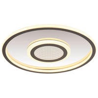 GLOBO LED-Deckenleuchte Chrom grau Edelstahl Metall Aluminium H/D: ca. 5x43,2 cm 1 Brennstellen CARA - Chrom/grau (43,20/5,00cm) - GLOBO