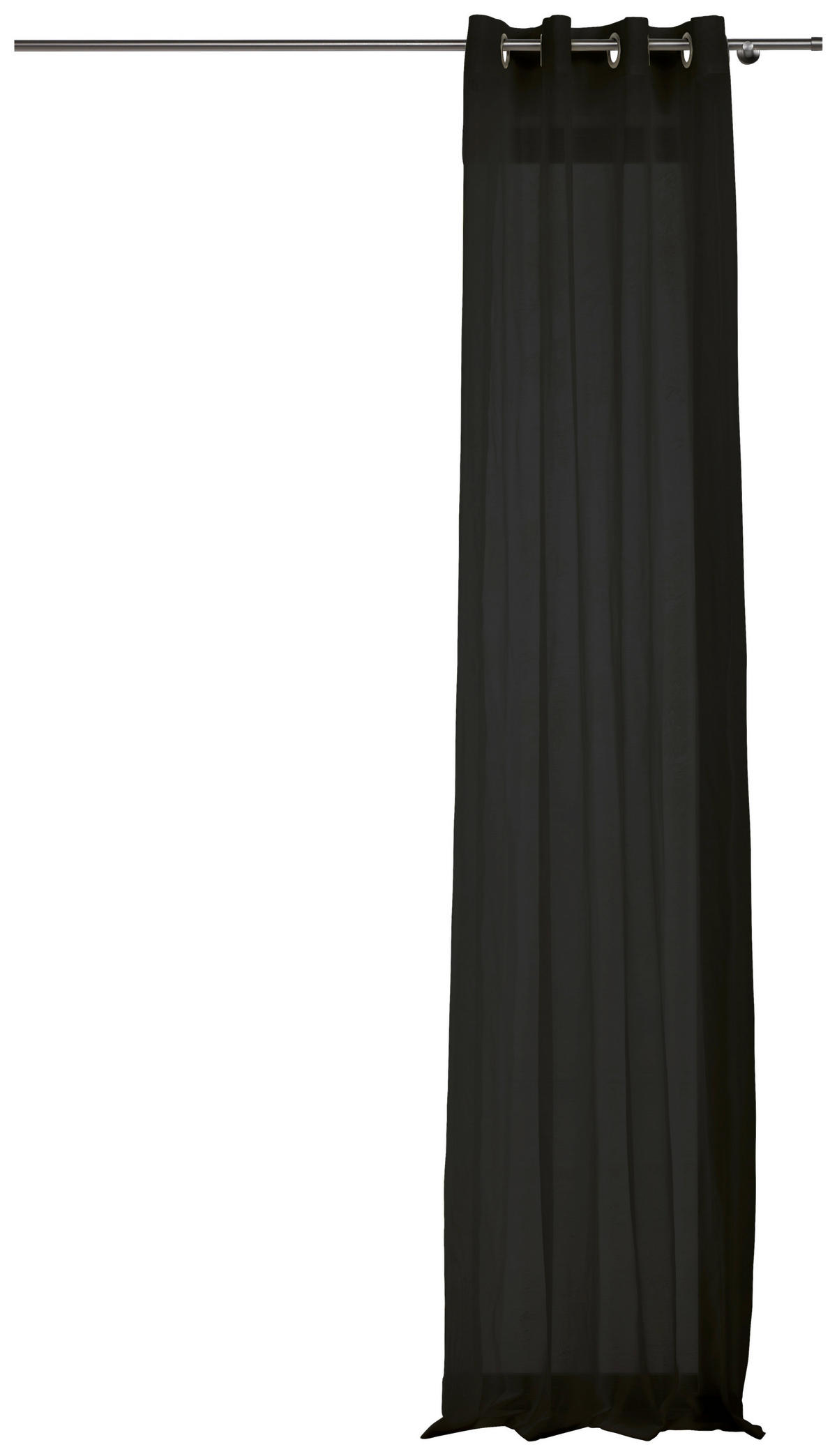 Ösenvorhang PURE schwarz B/L: ca. 135x300 cm PURE - schwarz (135,00/300,00cm)