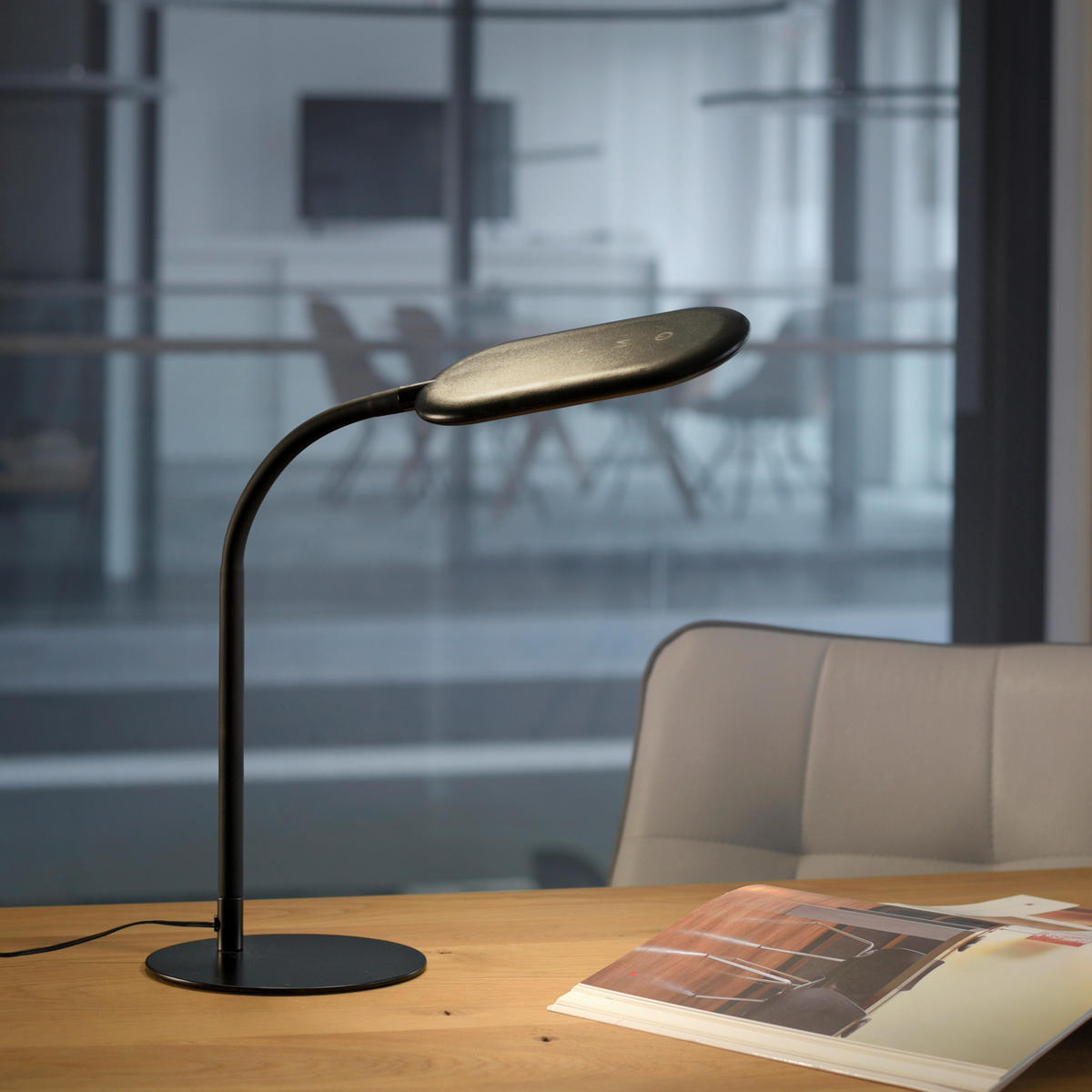 Just Light LED-Tischleuchte KELLY 14405-18 schwarz Kunststoff B/H/T: ca. 39x59,5x39 cm 1 Brennstellen KELLY - schwarz (39,00/59,50/39,00cm) - Just Light