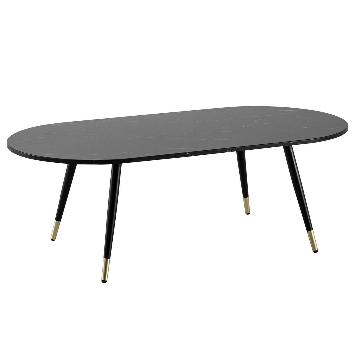 Couchtisch schwarz Marmor Optik B/H/T: ca. 120x42x60 cm Couchtisch - schwarz (120,00/42,00/60,00cm) - Wohnling