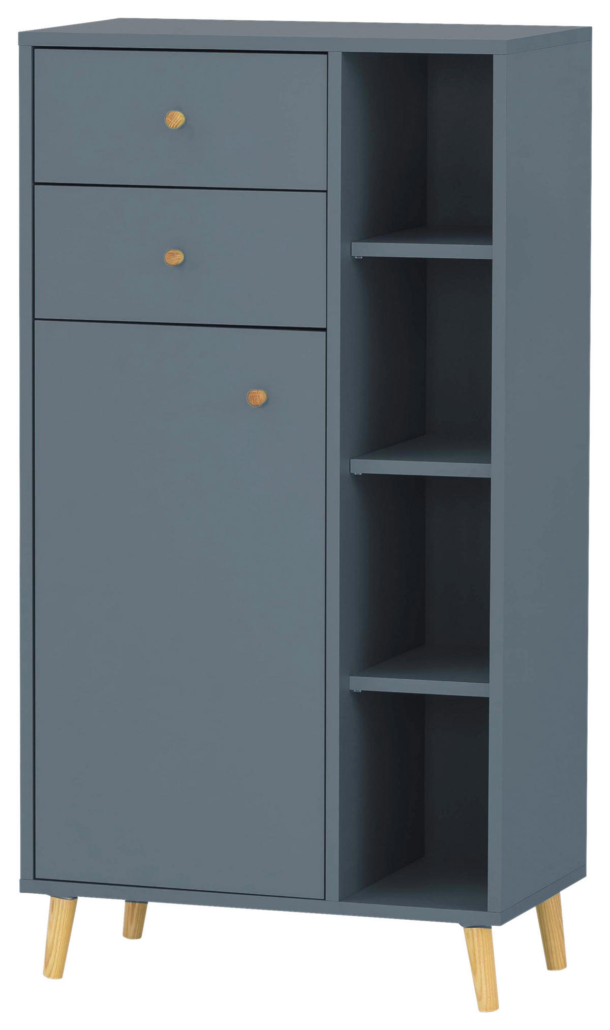 Midischrank Bjarne Fjordblau B/H/T: ca. 60,2x113,4x33 cm Bjarne - Fjordblau (60,20/113,40/33,00cm) - Möbelpartner