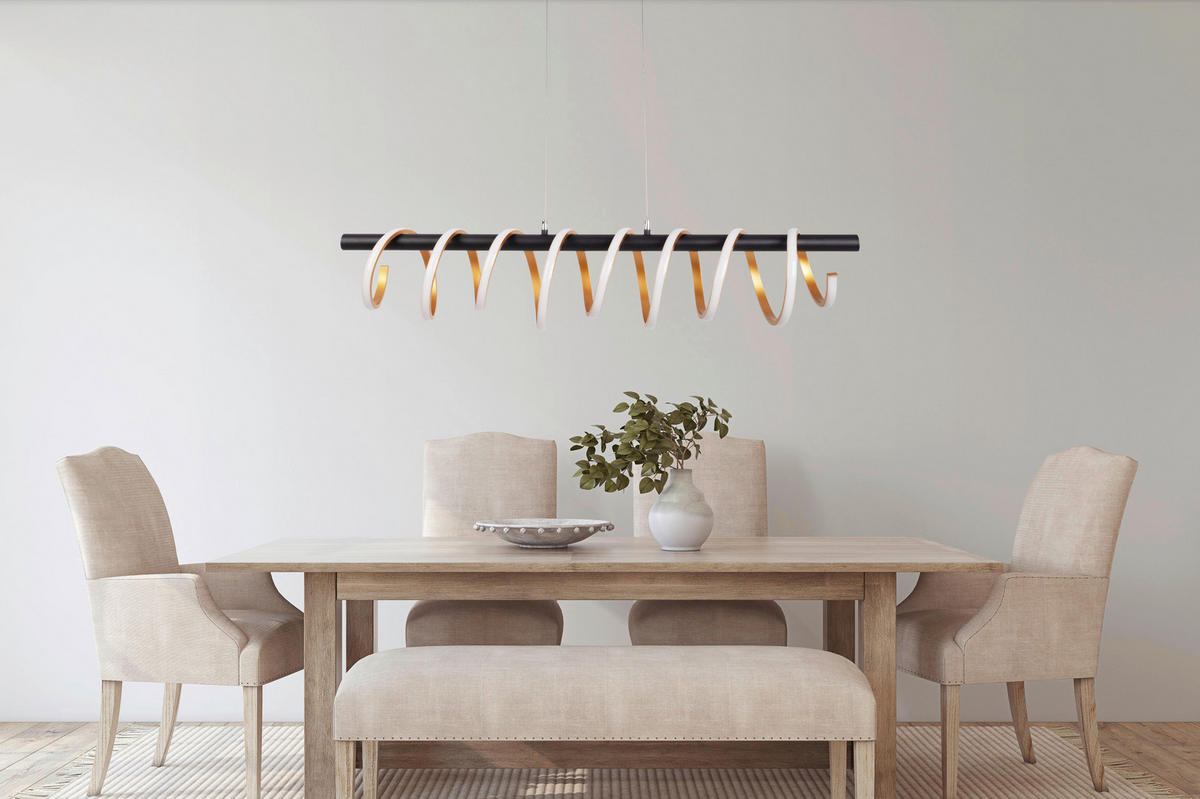 Näve Leuchten Pendelleuchte NV7087758 gold Metall Kunststoff B/H/T: ca. 20x150x100 cm null 1 Brennstellen Belleza - gold (20,00/150,00/100,00cm) - Näve Leuchten