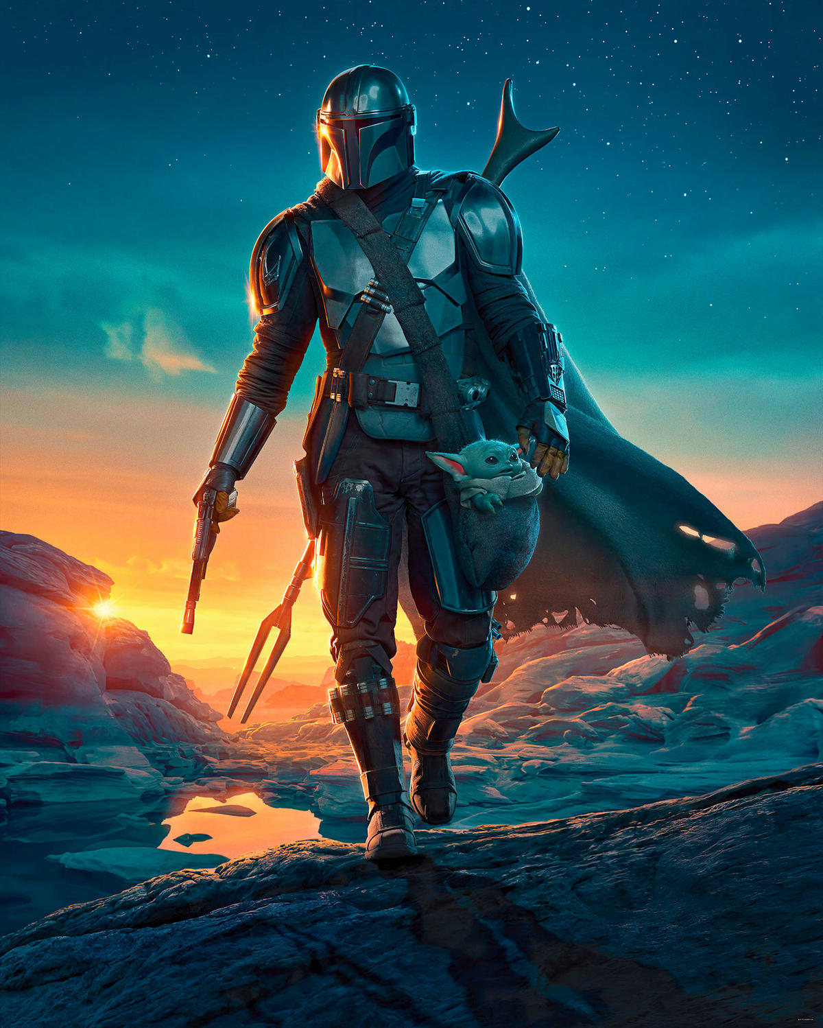 Komar Fototapete The Mandalorian Gunslingers B/L: ca. 200x250 cm The Mandalorian Gunslingers - (200,00/250,00cm) - Komar