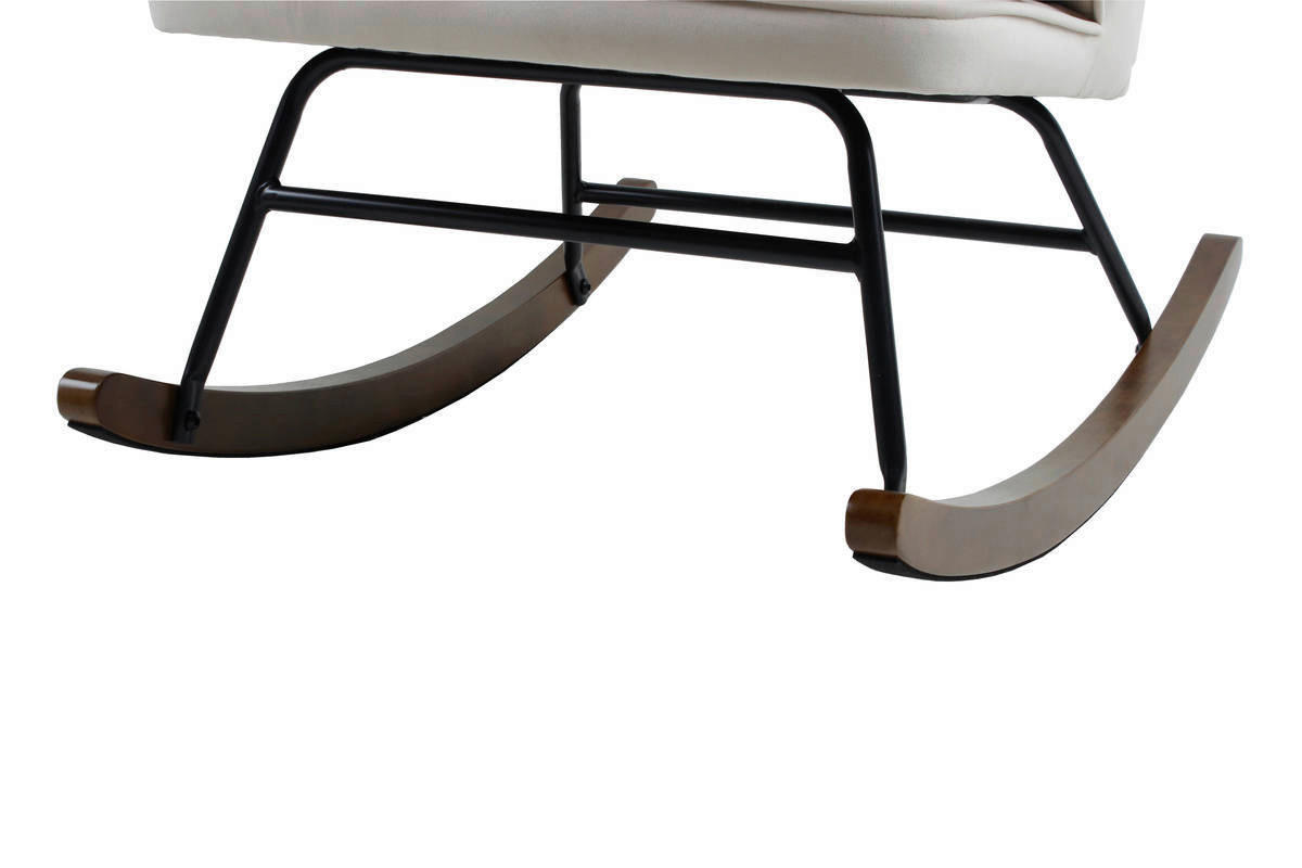 Schaukelstuhl Melorie 100 beige B/H/T: ca. 86x95x65 cm Melorie 100 - beige/schwarz (86,00/95,00/65,00cm) - 360 Living
