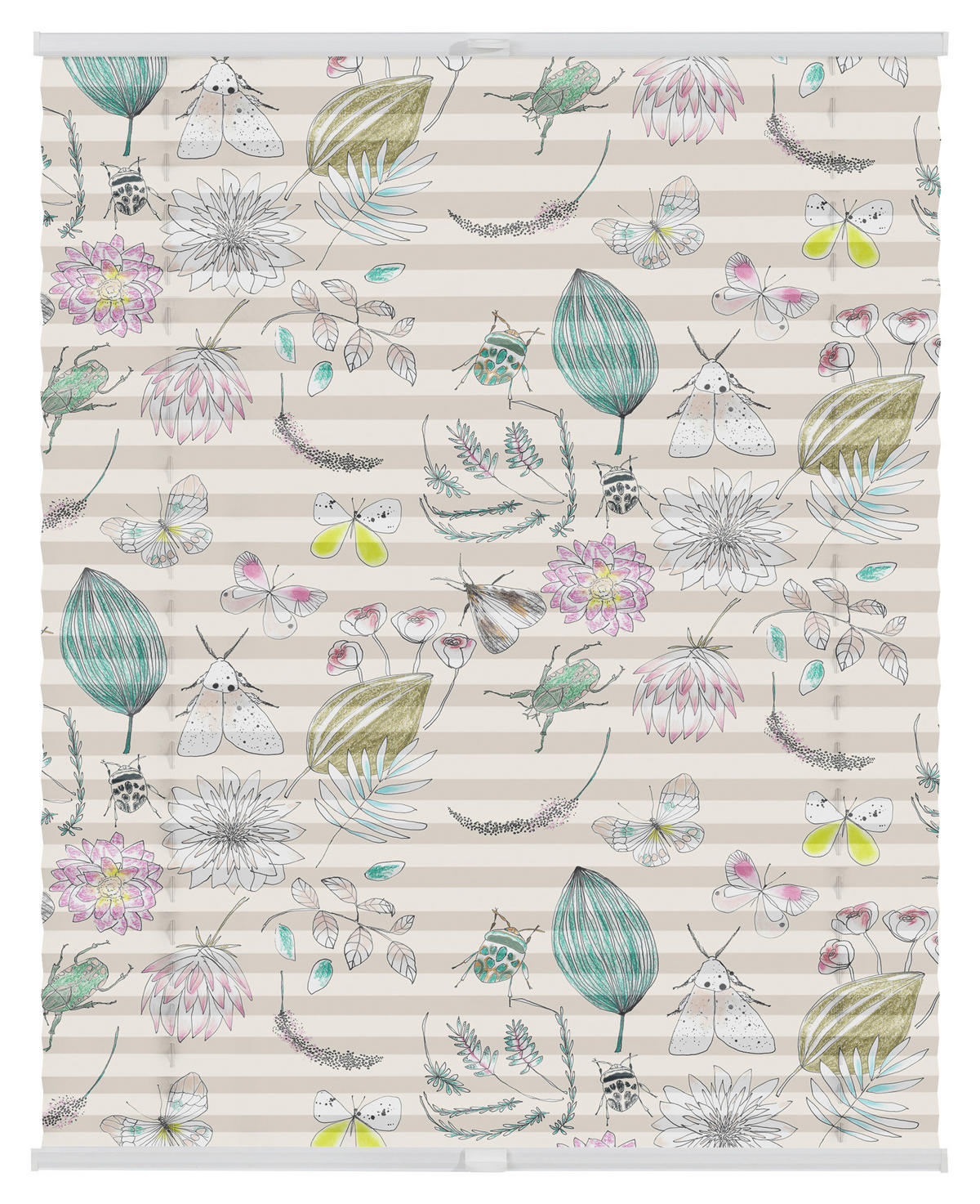 Spannplissee Bohemian Garden bunt B/L: ca. 70x130 cm Bohemian Garden - bunt (70,00/130,00cm) - LICHTBLICK