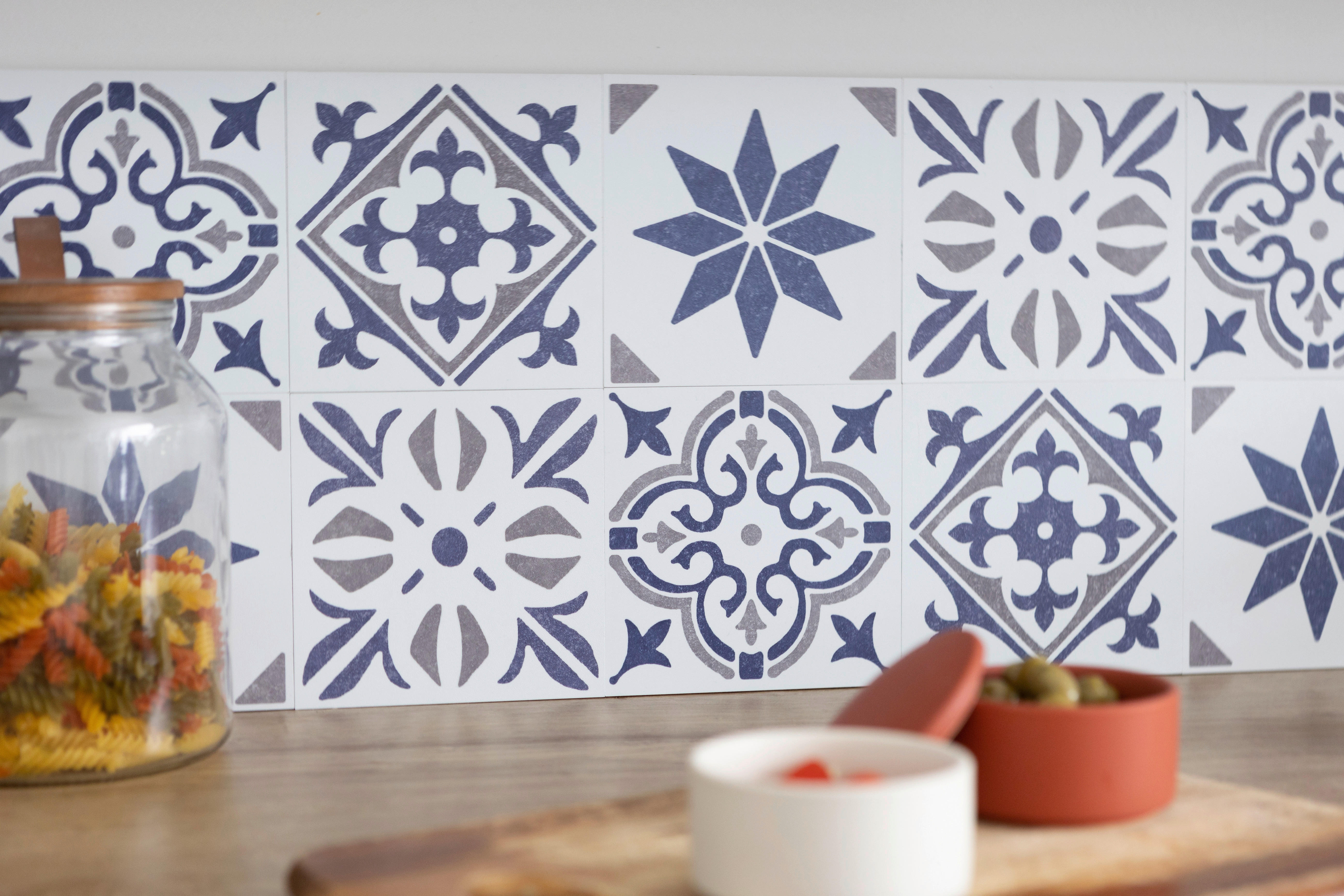 Thumbnail - d-c-fix Wandfliese selbstklebend blau B/L: ca. 15,25x15,25 cm