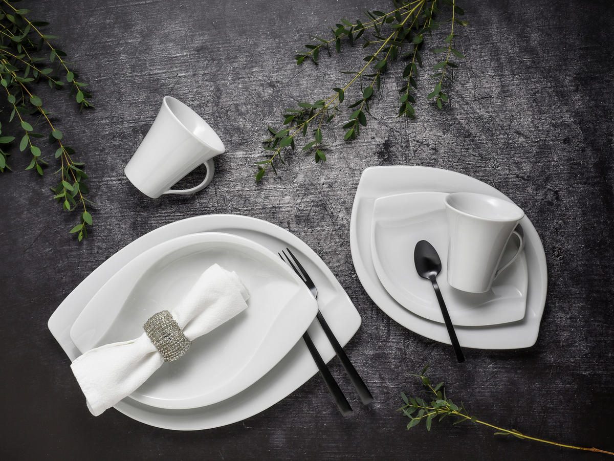 CreaTable Kombiservice ACACIA weiß Porzellan 30 tlg. ACACIA - weiß - CreaTable