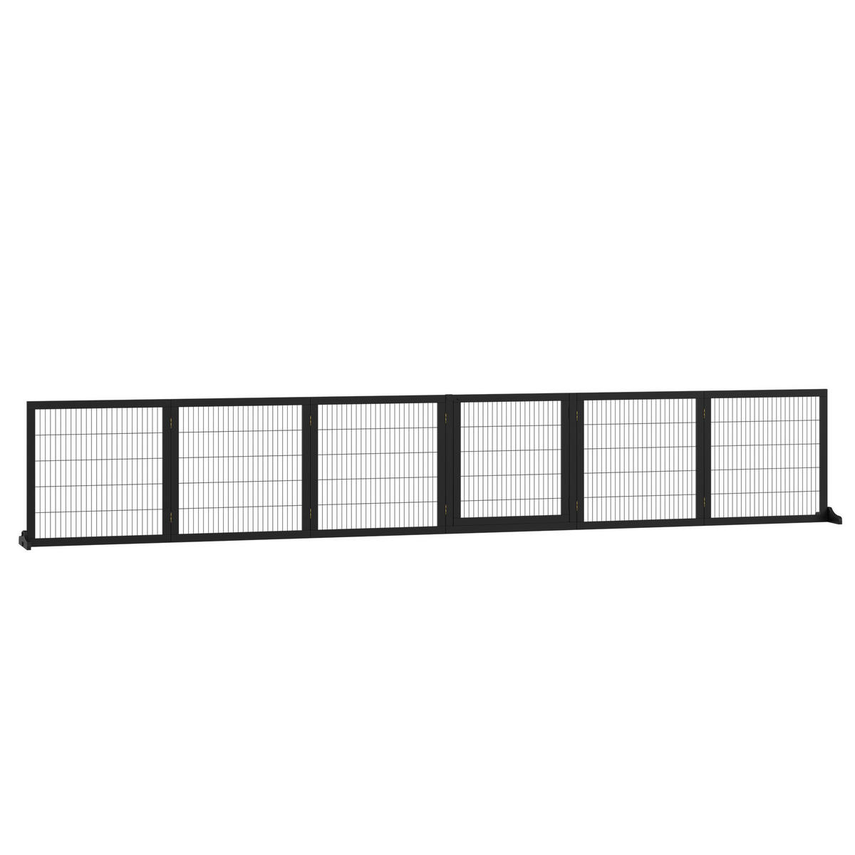 PawHut Schutzgitter schwarz Polypropylen B/H/L: ca. 36x432x70 cm Türschutzgitter - schwarz (70,00/36,00/432,00cm) - PawHut