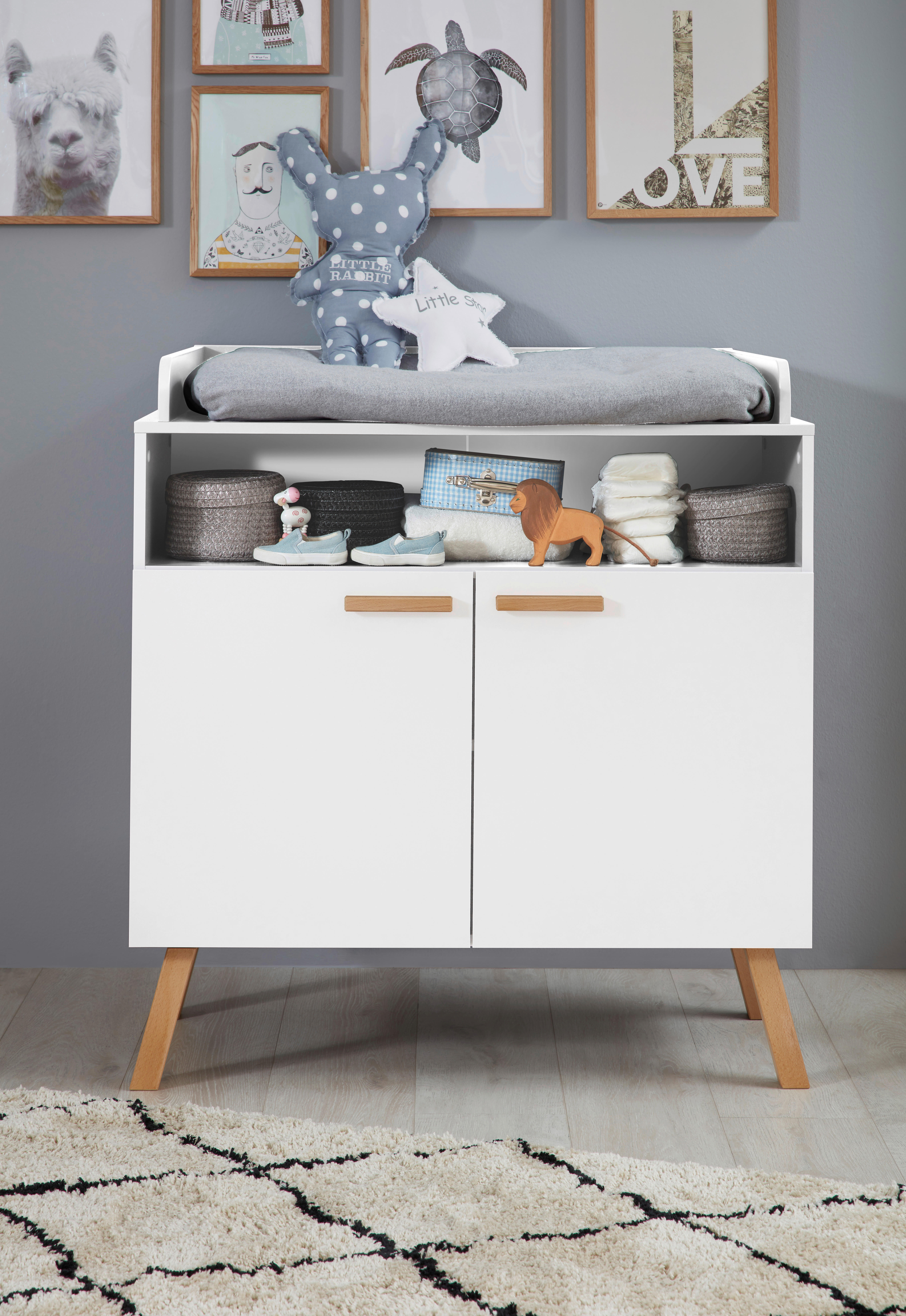 Wickelkommode Mats weiß B/H/T: ca. 96x105x78 cm Mats - weiß (96,00/105,00/78,00cm) - Trendteam