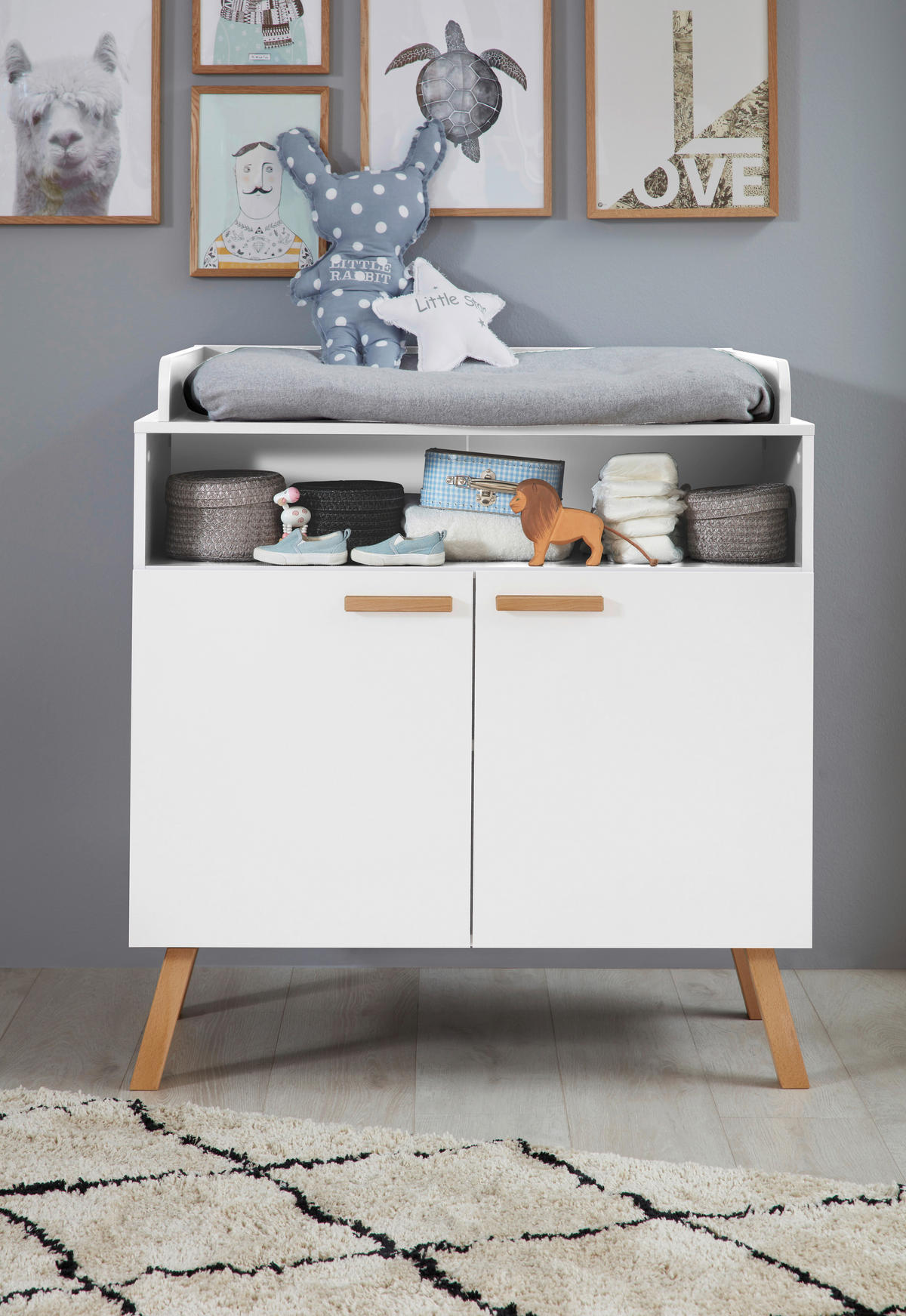 Wickelkommode Mats weiß B/H/T: ca. 96x105x78 cm Mats - weiß (96,00/105,00/78,00cm) - Trendteam