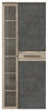 Vitrine  kiefer Picea Nachbildung Beton Optik Spanplatte B/H/T: ca. 80x196x34 cm Mindi_Vitrine IDNV721R-C482 - kiefer/schwarz, Picea (80,00/196,00/34,00cm)