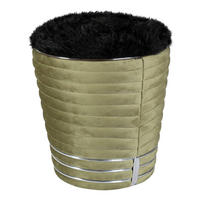 360 Living Hocker Doric 300 grün Graphit H/D: ca. 50x42 cm Doric 300 - Graphit/grün (42,00/50,00cm) - 360 Living