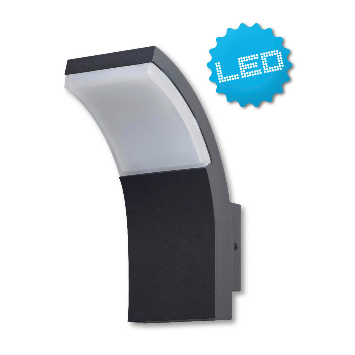 LED-Außenwandleuchte 1226097 schwarz weiß B/H/L: ca. 19,8x13,4x8,4 cm LED Außenwandleuchte "Orbis" - weiß/schwarz (8,40/19,80/13,40cm) - Näve Leuchten