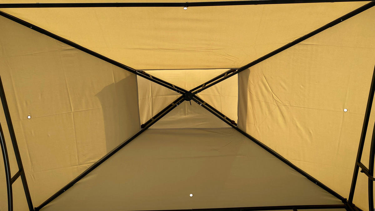 Grasekamp Grillpavillon beige Polyester-Mischgewebe B/H/T: ca. 150x250x220 cm Grillpavillon_BBQ - beige (150,00/250,00/220,00cm) - Grasekamp
