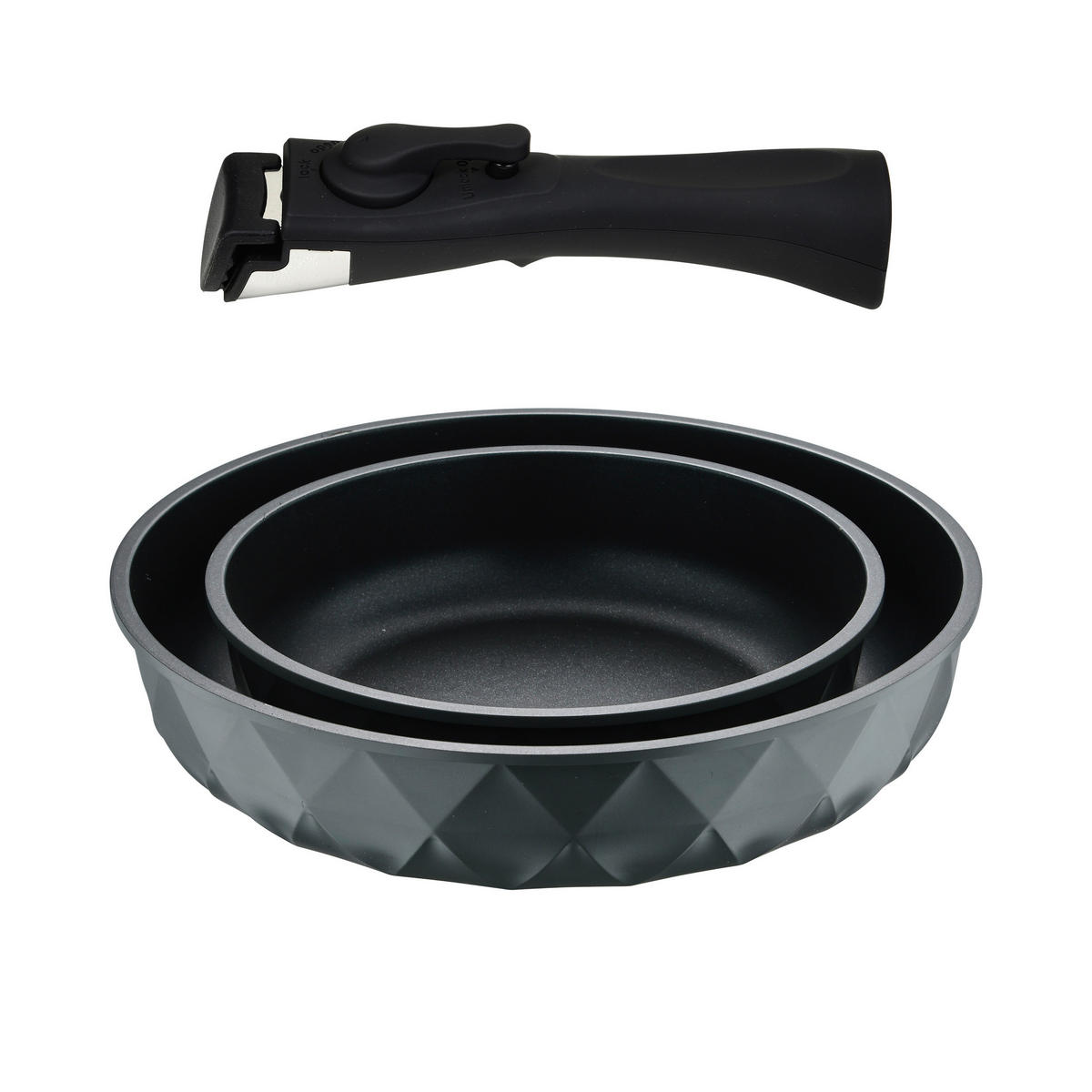 BERGNER Bratpfannenset CLICK & COOK CLICK & COOK - schwarz - BERGNER