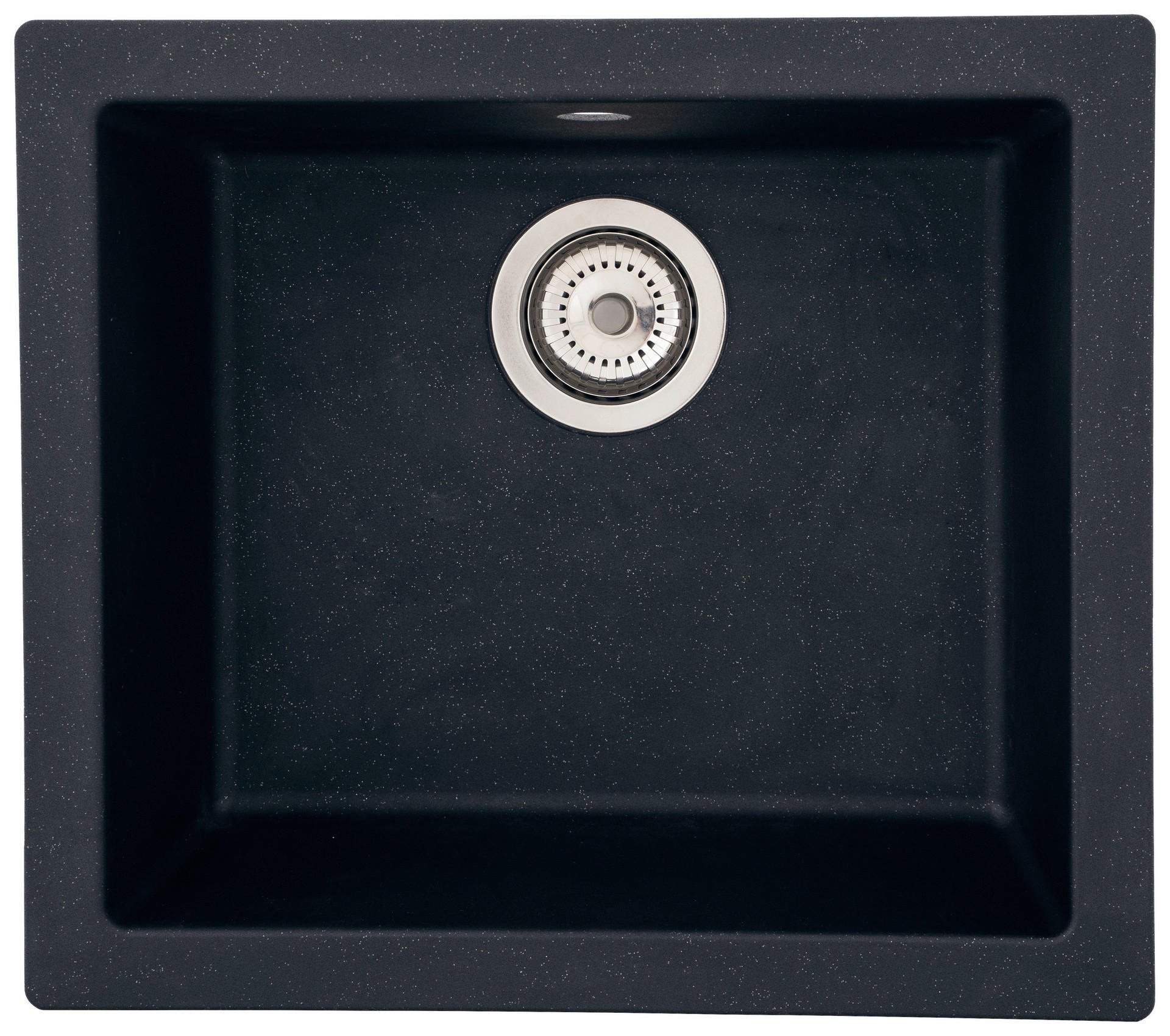 Respekta Einbauspüle Ohio 50 x 44 S schwarz Mineralite B/H/T: ca. 44x19x50 cm Ohio 50 x 44 S - schwarz (44,00/19,00/50,00cm) - Respekta