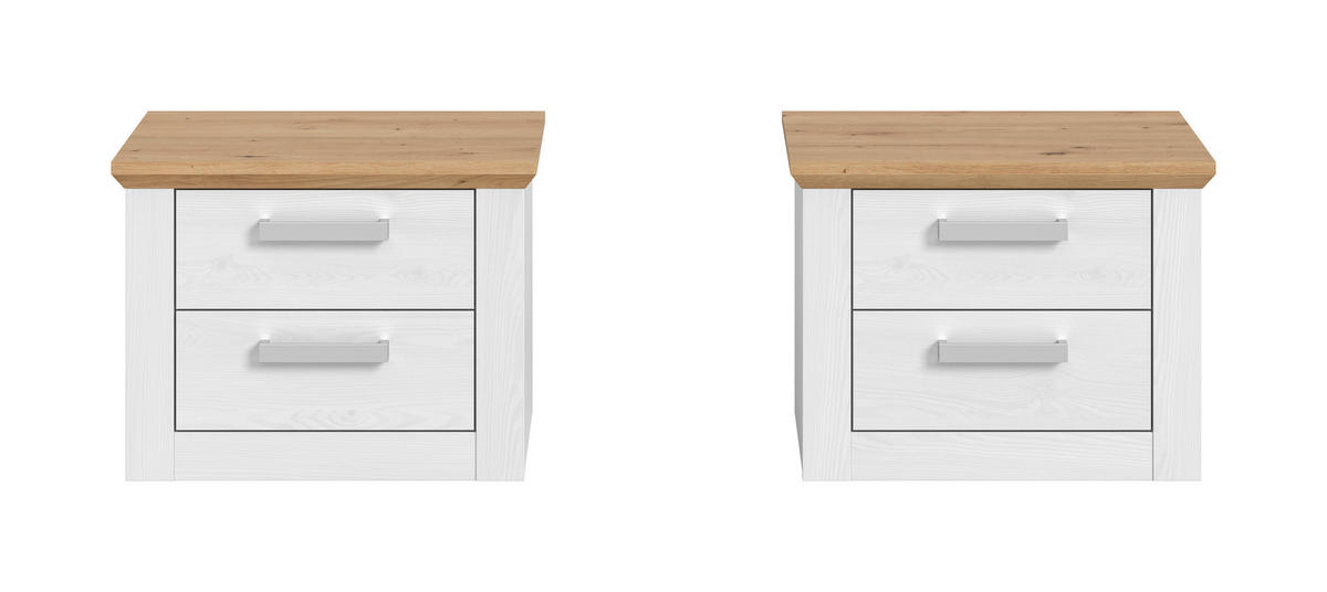 Nachtkonsolen VERONA Sibiu Lärche Nachbildung Eiche Artisan Nachbildung B/H/T: ca. 56x43x39 cm VERONA - Eiche (56,00/43,00/39,00cm) - xonox.home