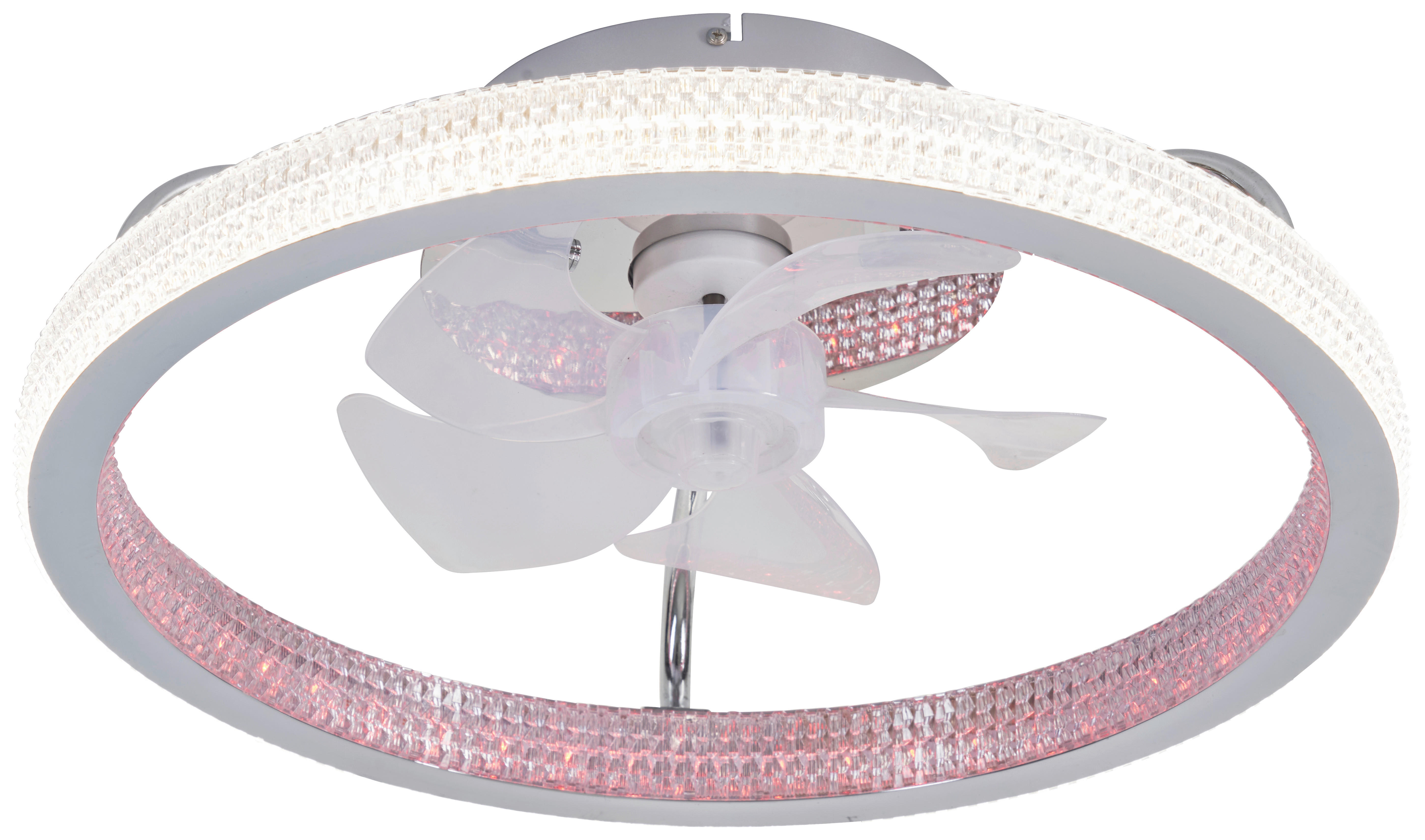 POCOline LED-Deckenventialor silber H/D: ca. 16x50 cm LED-Deckenventilator_Eliana - silber (50,00/16,00cm) - POCOline