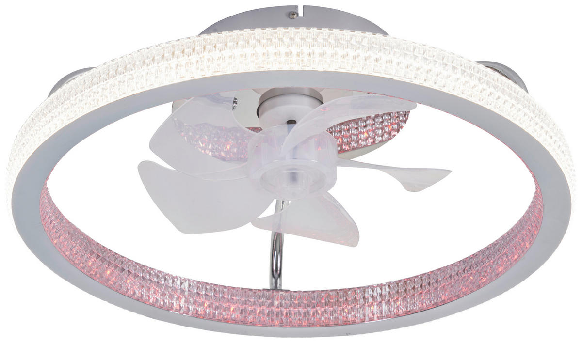 POCOline LED-Deckenventialor silber H/D: ca. 16x50 cm LED-Deckenventilator_Eliana - silber (50,00/16,00cm) - POCOline