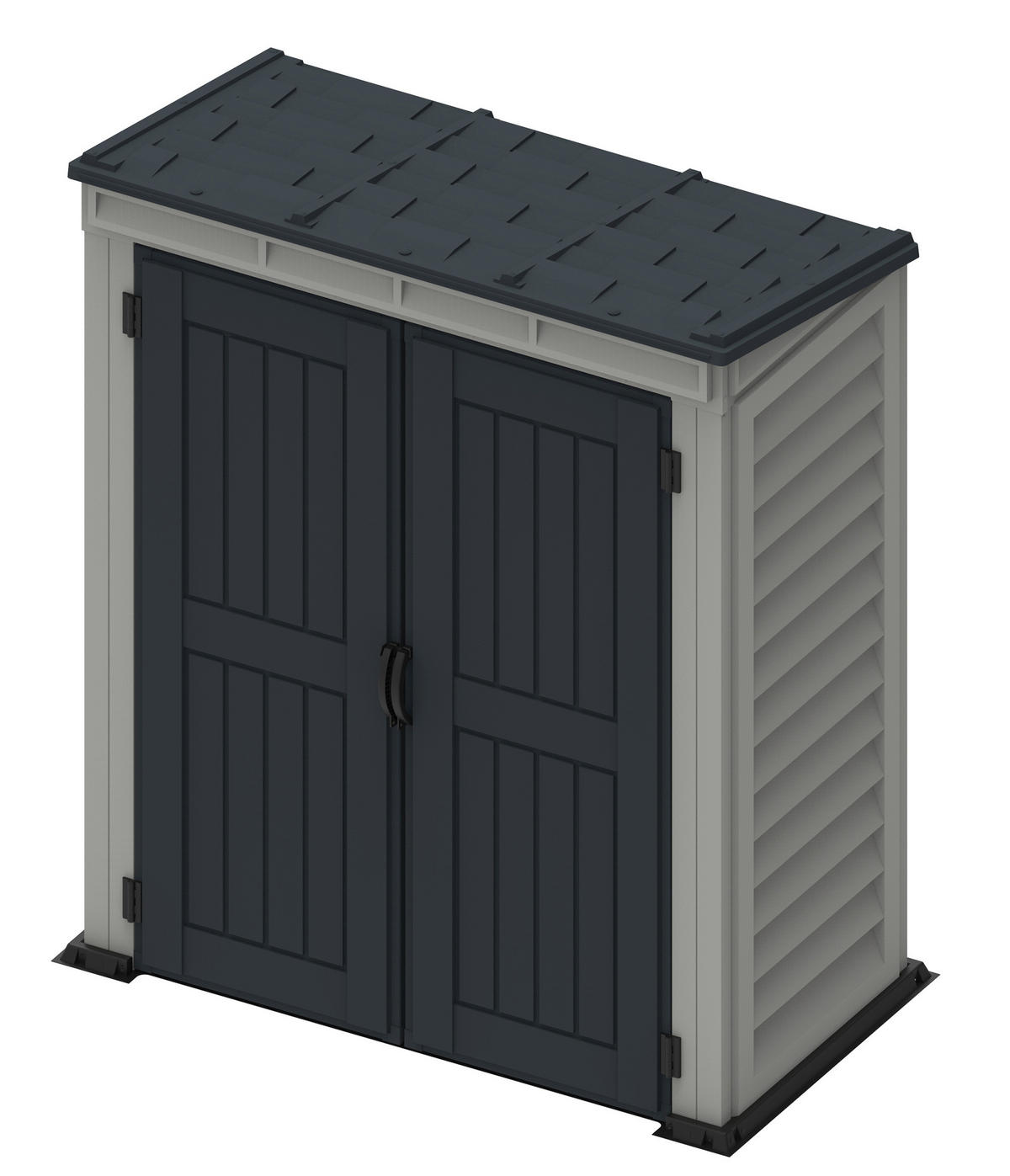 VCM Gerätehaus grau B/H/L: ca. 171x202x92 cm Gerätehaus mit Drehtür - grau (92,00/171,00/202,00cm) - VCM