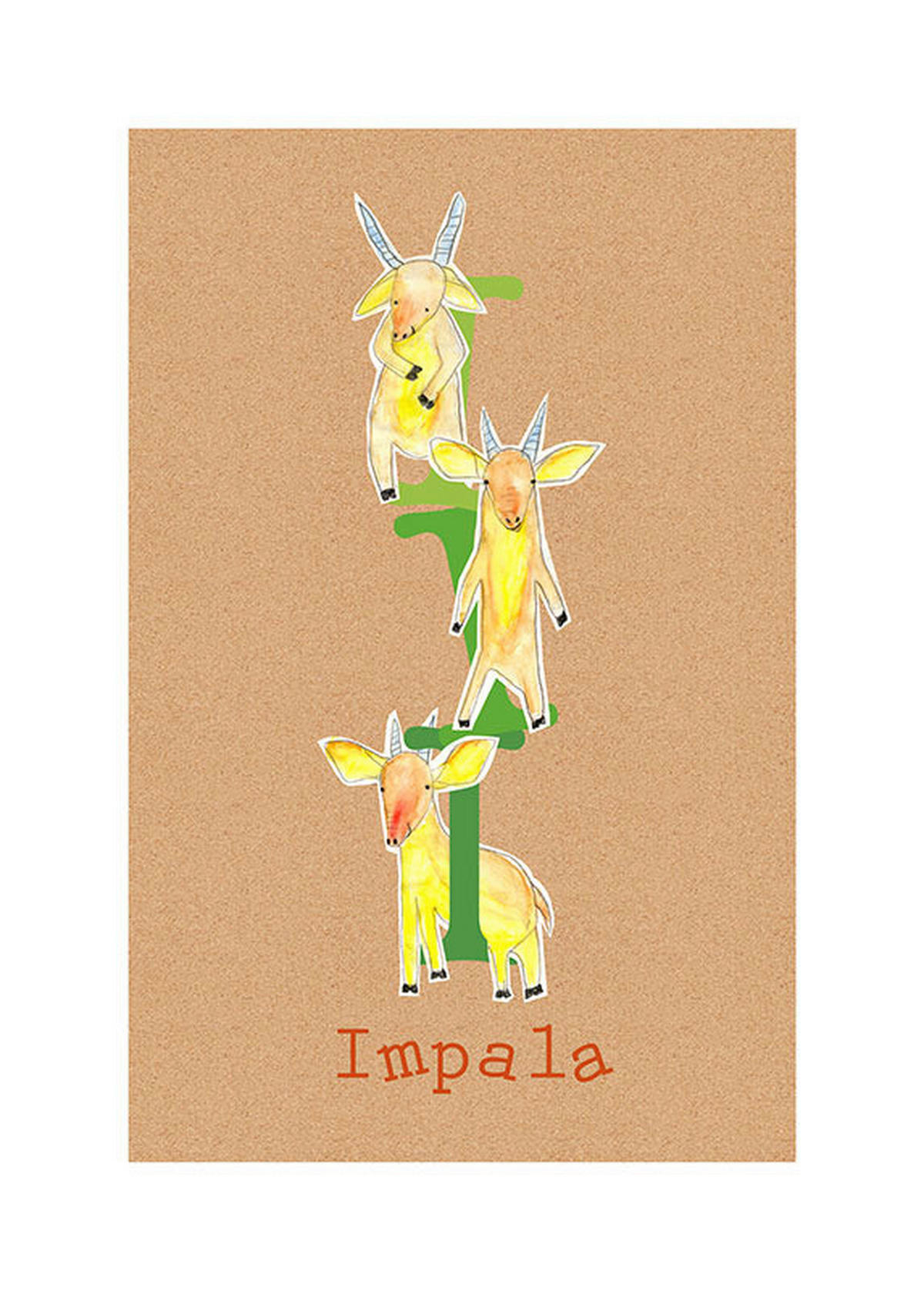 Komar Poster ABC Animal I Buchstaben B/L: ca. 50x70 cm ABC Animal I - (50,00/70,00cm) - Komar