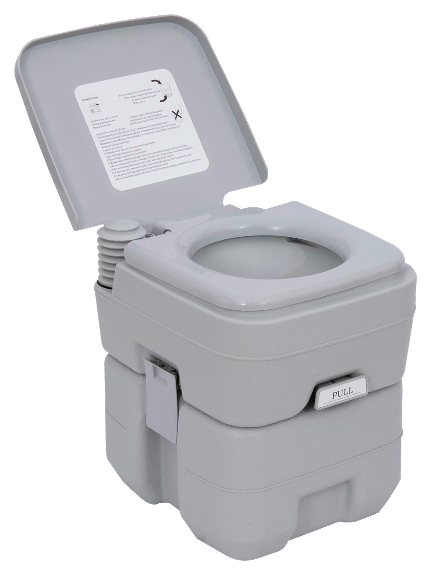 Outsunny Campingtoilette B/H/L: ca. 41x42,5x35,5 cm Campingtoilette - grau (35,50/41,00/42,50cm) - Outsunny