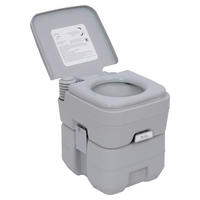 Outsunny Campingtoilette B/H/L: ca. 41x42,5x35,5 cm Campingtoilette - grau (35,50/41,00/42,50cm) - Outsunny