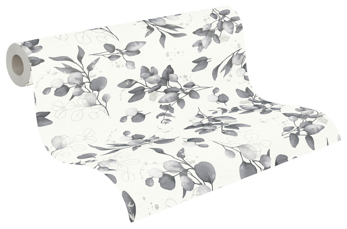 A.S.Creation Vliestapete grau weiß schwarz B/H/D: ca. 53x1005x7,6 cm Vliestapete - weiß/schwarz (7,60/1005,00cm) - A.S.Creation