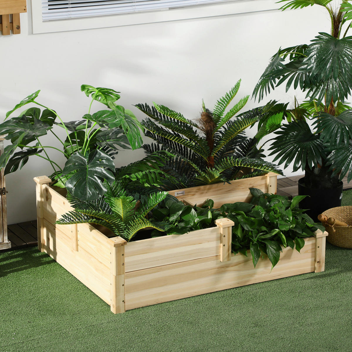 Outsunny Gartenbeet B/H/L: ca. 88x36x108 cm Gartenbeet - natur (108,00/88,00/36,00cm) - Outsunny