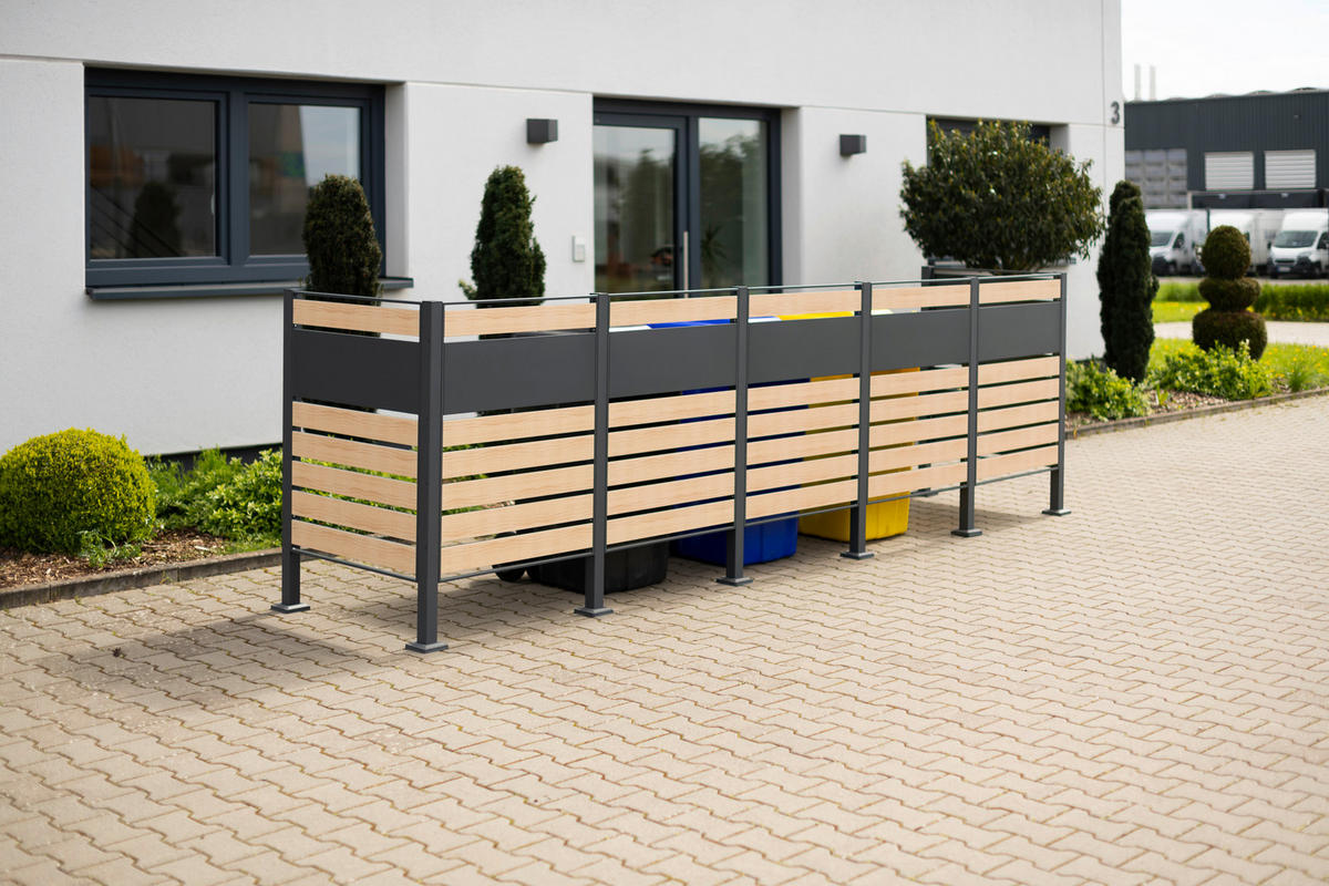 Westmann MülltonnenverkleidungBox Planum Box Planum - hellbraun/anthrazit (90,00/410,00/120,00cm) - Westmann