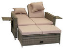 Greemotion Sofaset Bahia Twin grau Stahlrohr B/H/L: ca. 102x44x180 cm Bahia Twin - sand/grau (180,00/102,00/44,00cm) - Greemotion