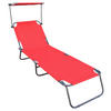 VCM Sonnenliege rot Polyester-Mischgewebe B/H/L: ca. 55x34x190 cm Sonnenliege - rot (190,00/55,00/34,00cm) - VCM