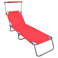 VCM Sonnenliege rot Polyester-Mischgewebe B/H/L: ca. 55x34x190 cm Sonnenliege - rot (190,00/55,00/34,00cm) - VCM