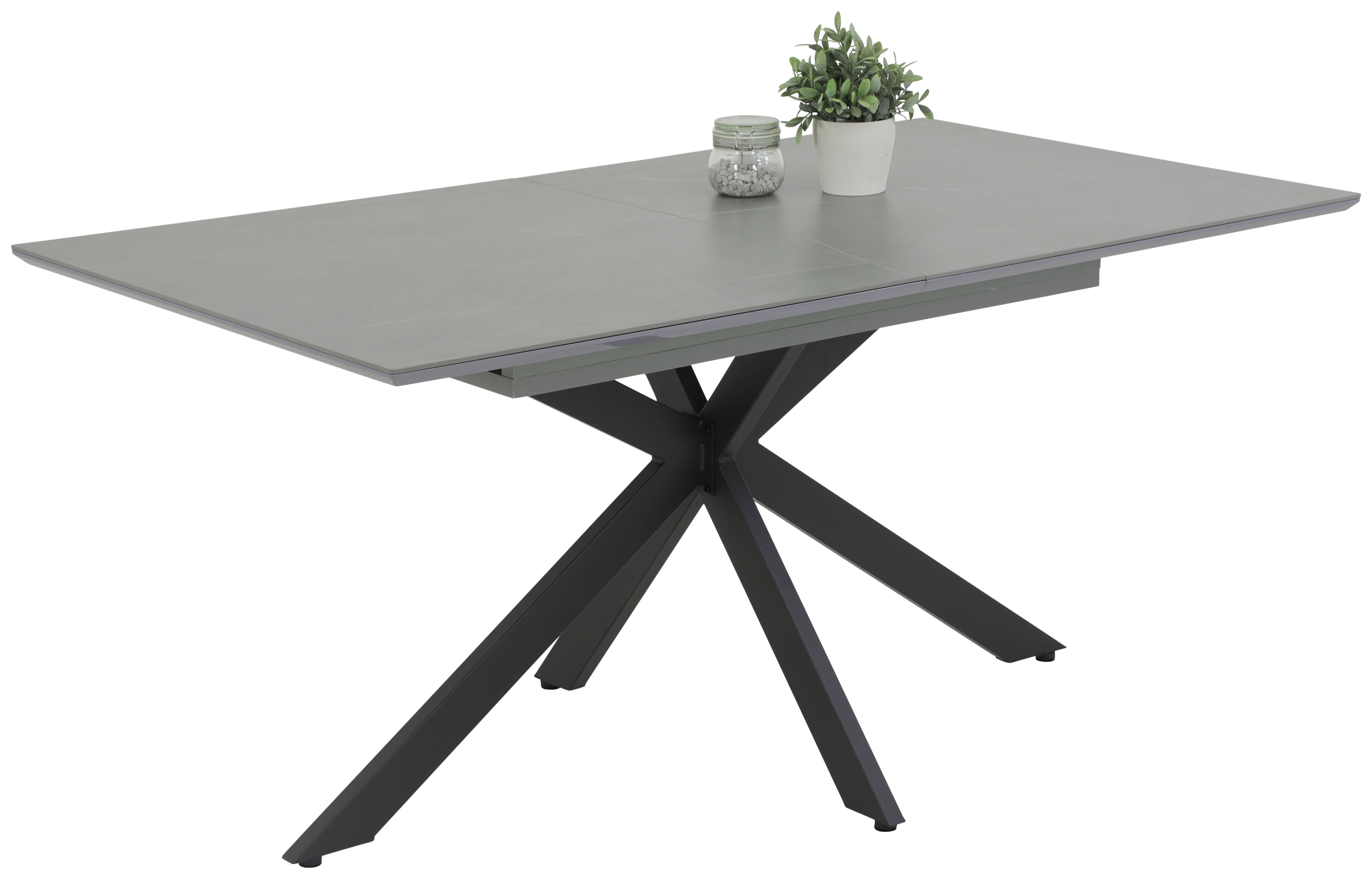 Tisch Chiara Marmoroptik grau anthrazit stone Metall B/H/T: ca. 200x76x90 cm Chiara - Marmoroptik/anthrazit (200,00/76,00/90,00cm) - Hela