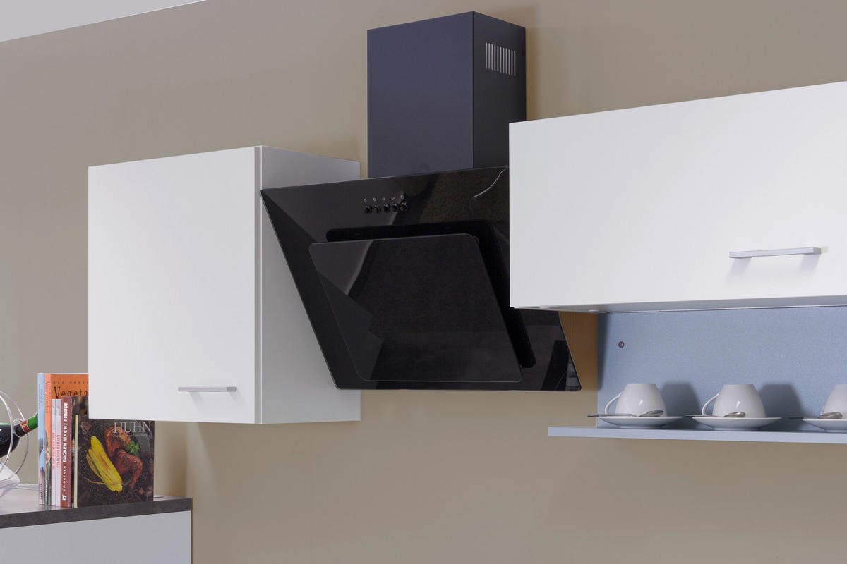 Flex-Well Hängeschrank Lucca weiß matt B/H/T: ca. 100x32x32 cm Lucca - weiß/Alu (100,00/32,00/32,00cm) - Flex-Well