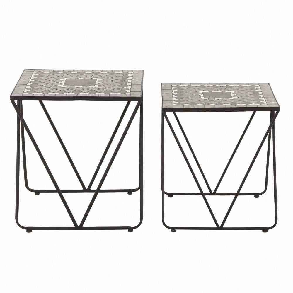 Gardamo Tischset COMO schwarz Stahl COMO - schwarz - Gardamo