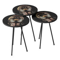 Beistelltisch 3er-Set. 10878430 schwarz Metall B/H/T: ca. 38x55x38 cm 3er-Set. 10878430 - schwarz (38,00/55,00/38,00cm) - moebel17