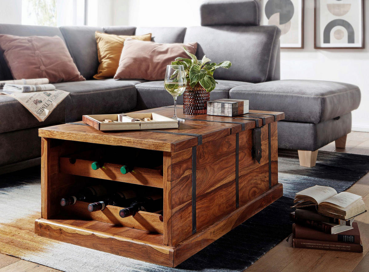 Couchtisch braun B/H/T: ca. 60x40x100 cm Couchtisch - braun (60,00/40,00/100,00cm) - Wohnling