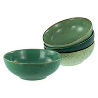 CreaTable Schüssel-Set Nature Collection Green Life grün Steinzeug Nature Collection Green Life - grün - CreaTable